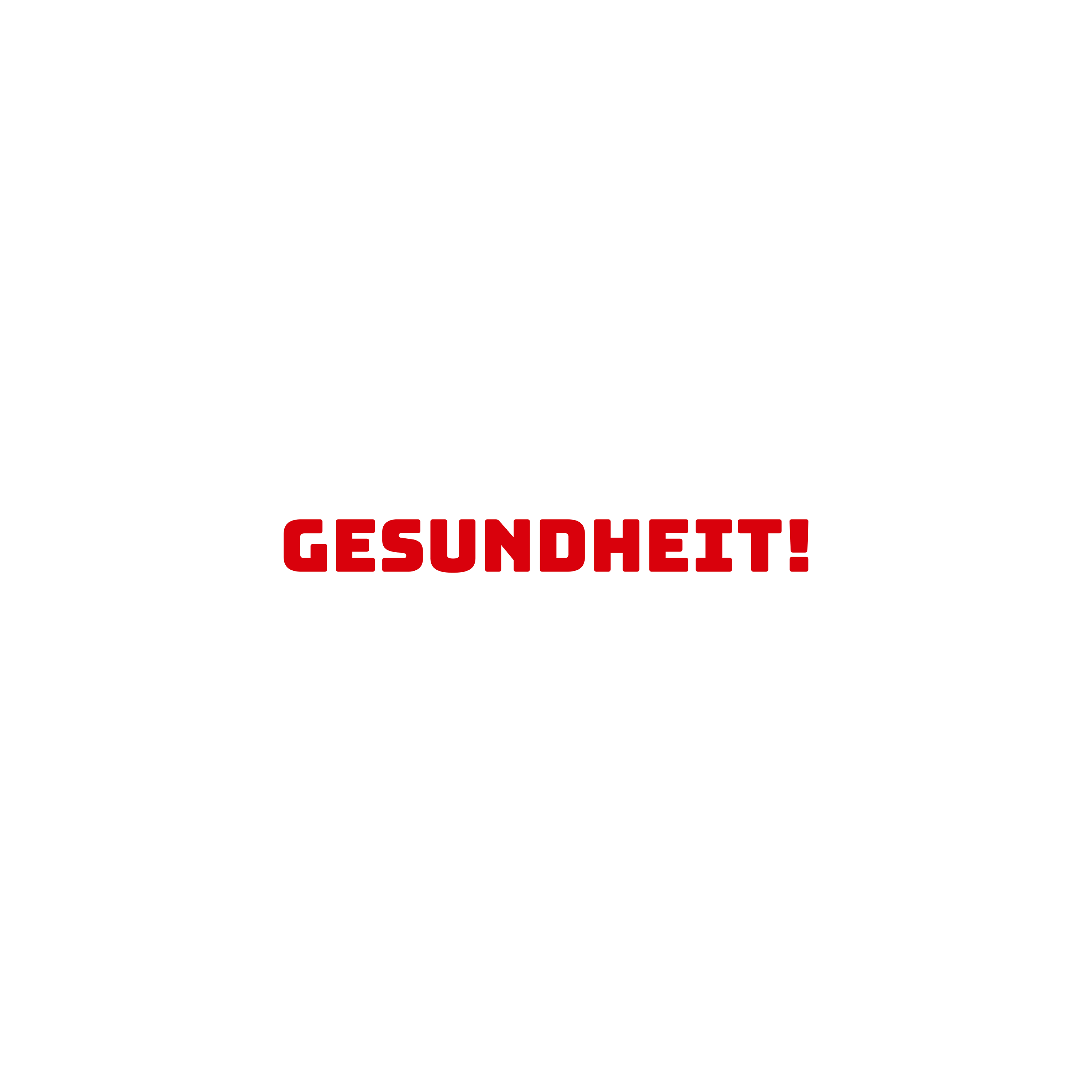 Ein einfacher Slide mit dem Titel Gesundheit!
